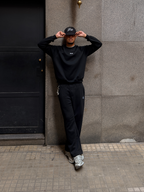 CREWNECK RAGLAN BUNY BLACK