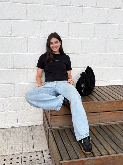 BABY TEE BUNY BLACK