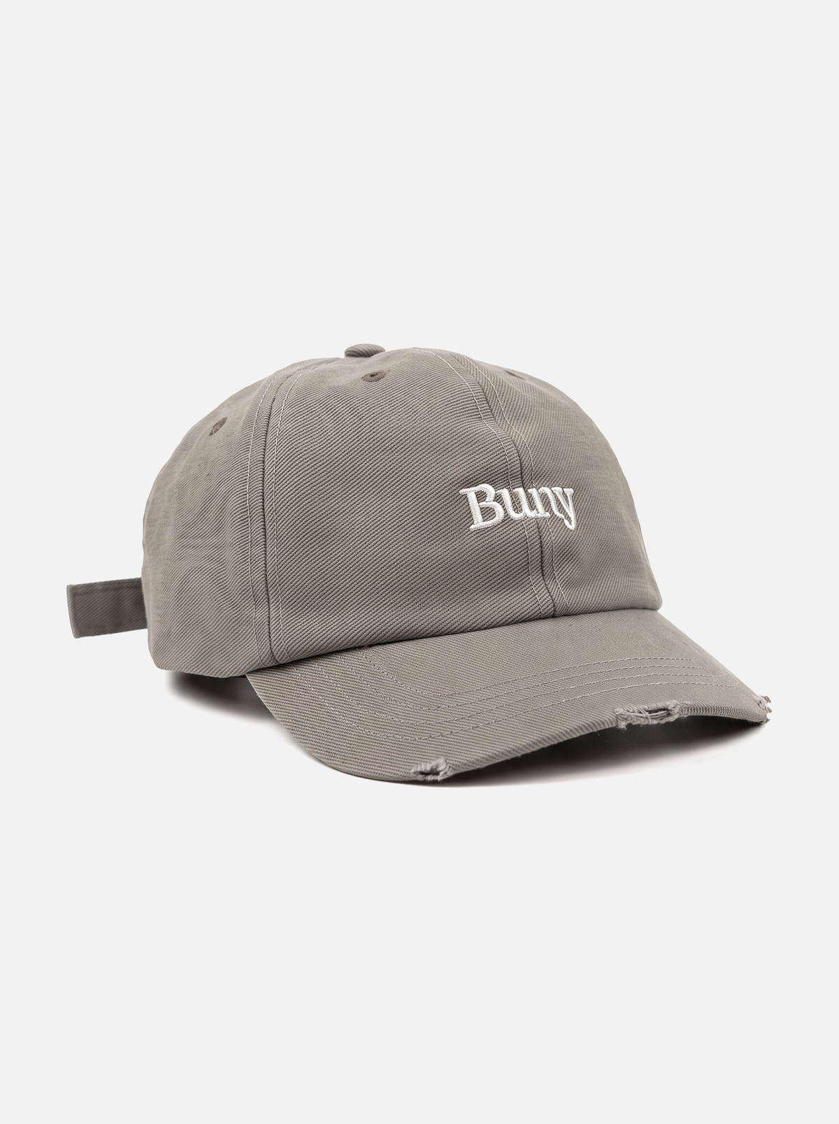 DAD HAT BUNY DESTROYED GRAY