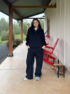 QUARTER ZIP BUNY NAVY