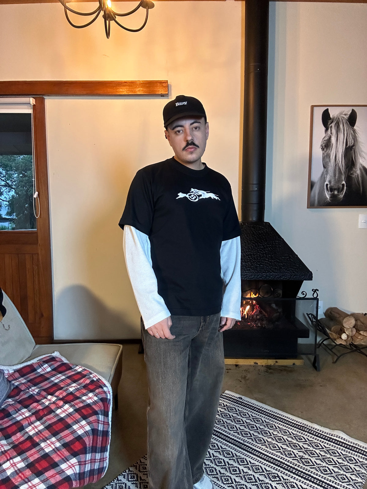 DAD HAT BUNY BLACK