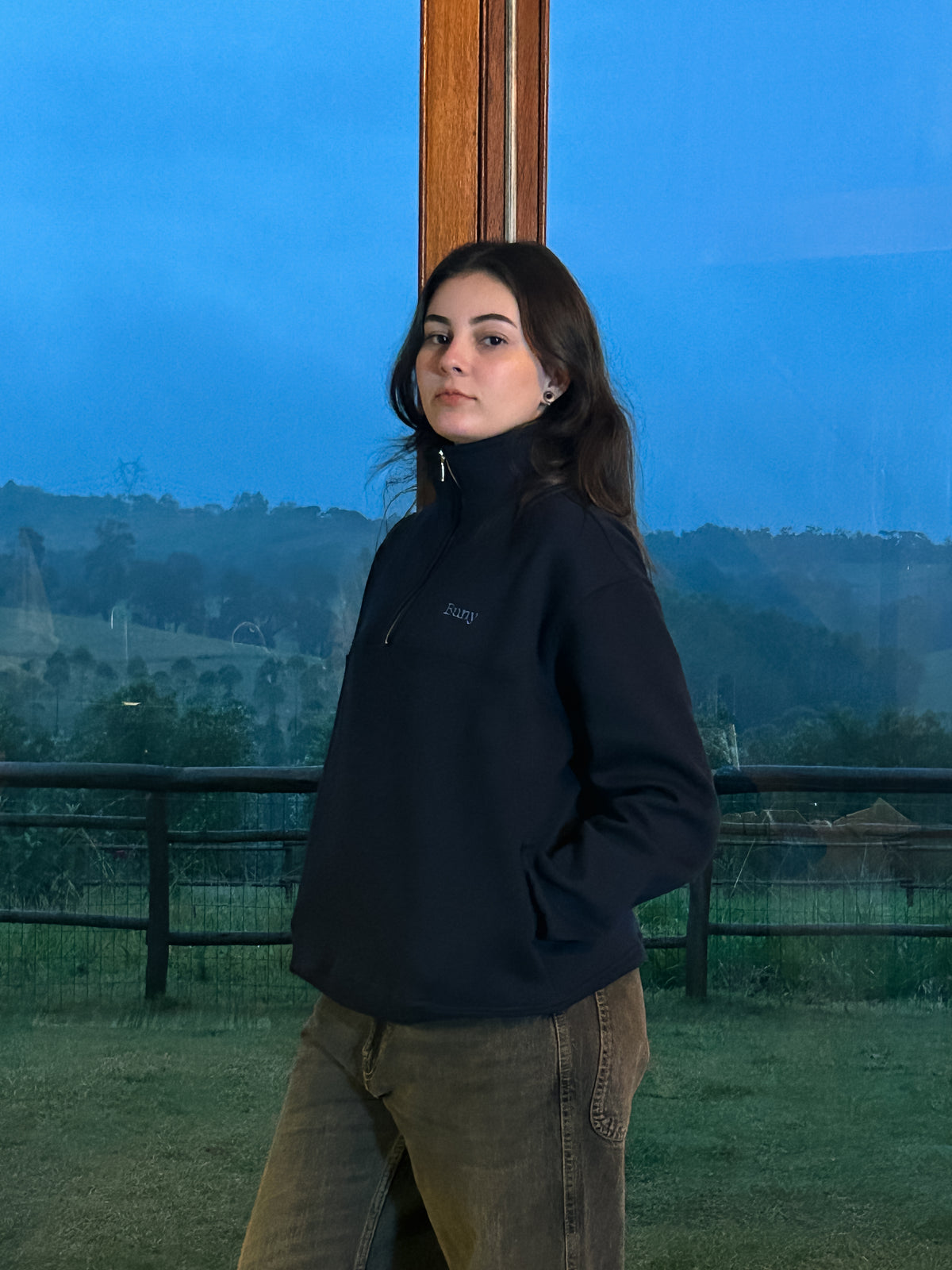 QUARTER ZIP BUNY NAVY