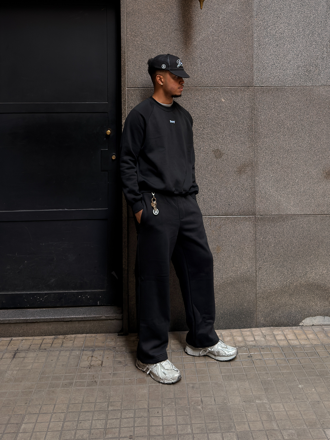 SWEATPANT "B" BLACK